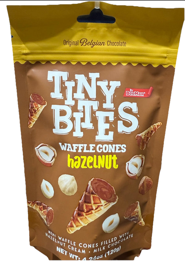 Tiny Bites Belgiun Chocolate Waffle Hazelnut Flavor 4.24 oz - Exotic World Snacks