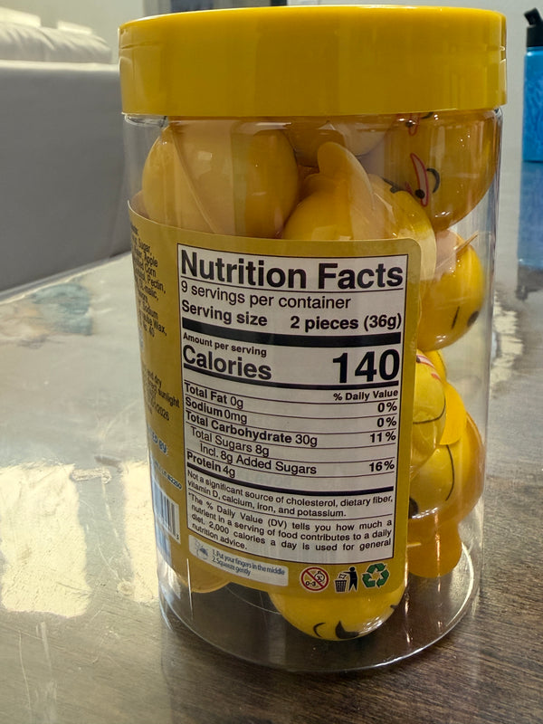 Smakeez Smile Gummy Candy With Fruity Liquid Center Fat Free Halloween 18 Ct - Exotic World Snacks