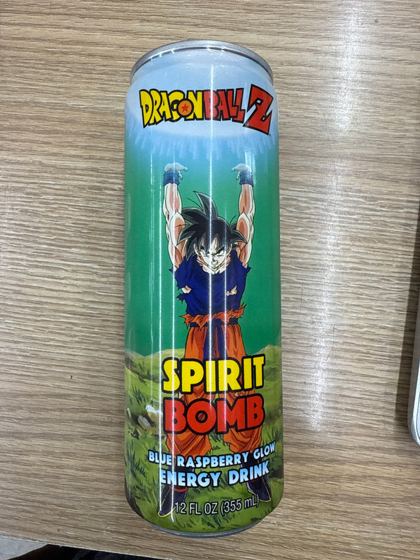 Dragonball Z spirit bomb blue raspberry glow energy drink 12 oz - Exotic World Snacks