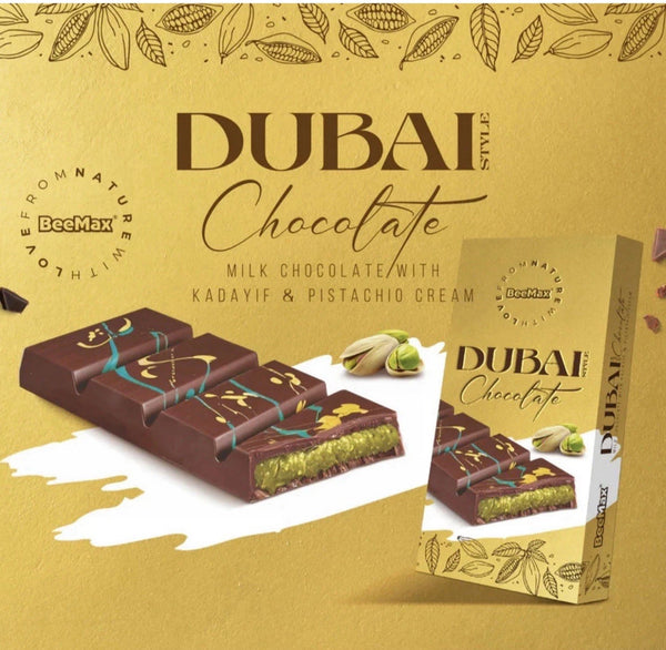 Dubai Chocolate Bar Pistachio Cream & Kadayif  7.5oz *Viral TikTok Chocolate* - Exotic World Snacks