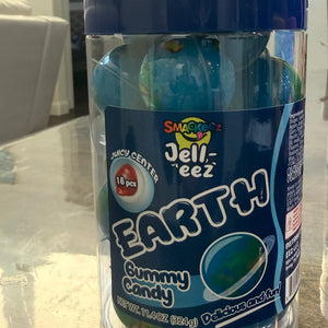 Smakeez Earth Gummy Candy With Fruity Liquid Center Fat Free Halloween 18 Ct - Exotic World Snacks