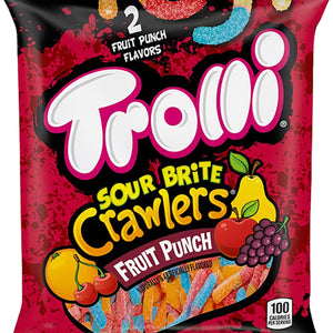 Trolli Sour Brite Crawlers Fruit Punch 5 oz gummy bags - Exotic World Snacks