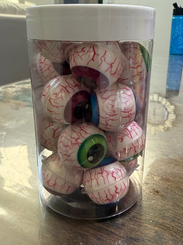 Smakeez Eye Ball Gummy Candy With Fruity Liquid Center Fat Free Halloween 18 Ct - Exotic World Snacks