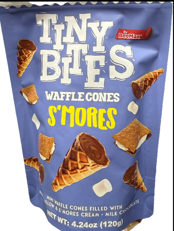 Tiny Bites Belgiun Chocolate Waffle S’MORES Flavor 4.24 oz - Exotic World Snacks
