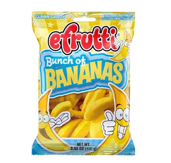Efrutti Bunch of Bananas Gummy Candy 3.5 Oz - Exotic World Snacks