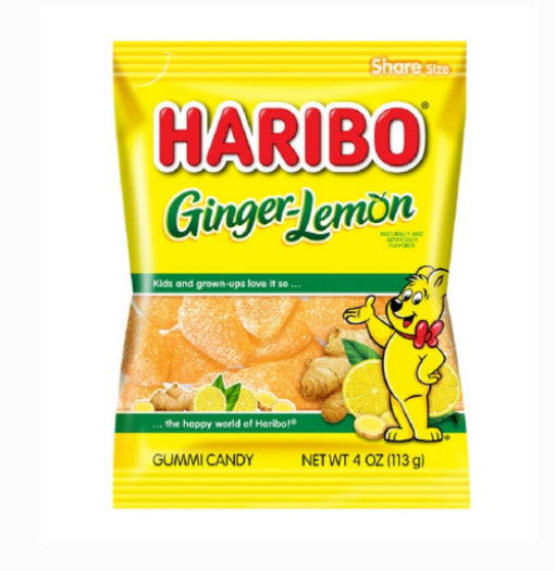 Haribo Ginger Lemon Gummy Bags 4 Oz - Exotic World Snacks