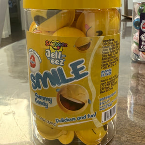 Smakeez Smile Gummy Candy With Fruity Liquid Center Fat Free Halloween 18 Ct - Exotic World Snacks