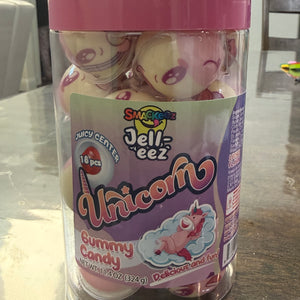 Smakeez Unicorn Gummy Candy With Fruity Liquid Center Fat Free Halloween 18 Ct - Exotic World Snacks