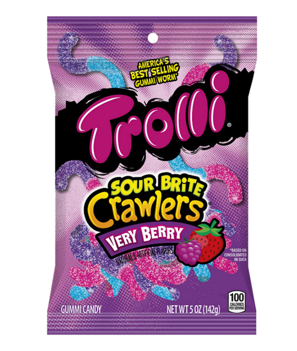 Trolli Sour Berry Crawlers Very Berry 5 oz gummy bags - Exotic World Snacks