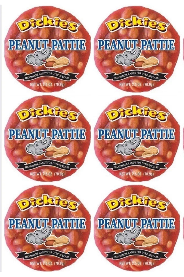 6 Pack Dickies Peanut Pattie 2.5 Ounce - Exotic World Snacks