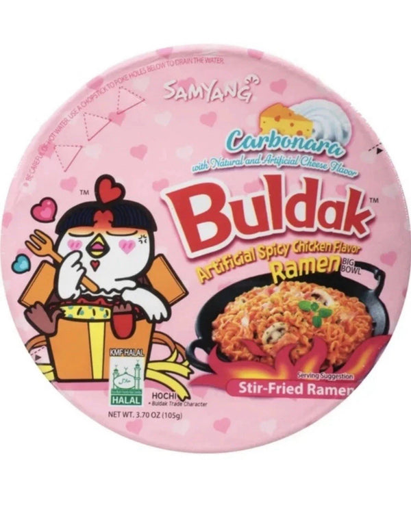 Samyang Buldak Carbonara Spicy Chicken Ramen (Stir-Fried Noodle) - Exotic World Snacks