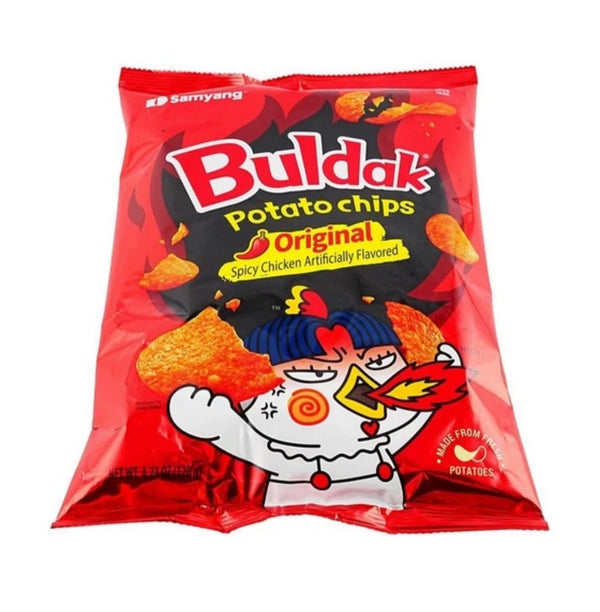 Samyang Buldak Spicy Chicken Potato Chips 4.23oz | Korean Hot Ramen Snack - Exotic World Snacks