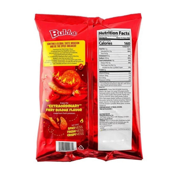 Samyang Buldak Spicy Chicken Potato Chips 4.23oz | Korean Hot Ramen Snack - Exotic World Snacks