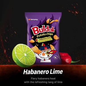 Samyang Buldak Habanero Lime Potato Chips 4.23oz Spicy Korean Snack Exotic - Exotic World Snacks