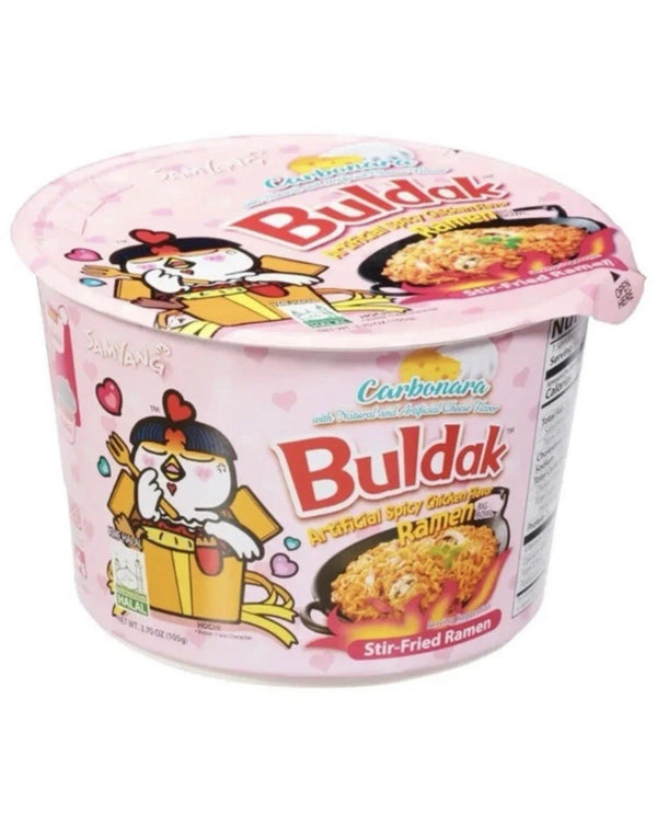 Samyang Buldak Carbonara Spicy Chicken Ramen (Stir-Fried Noodle) - Exotic World Snacks