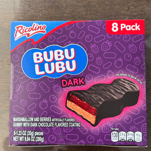 Bubulubu Limited edition Dark chocolate with berries and marshmallows 8 pack - Exotic World Snacks
