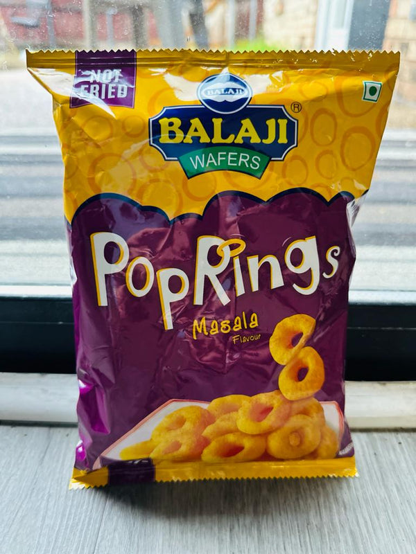 Balaji Pop Rings - Masala - (corn puff ring masala flavour) - 65g - Exotic World Snacks